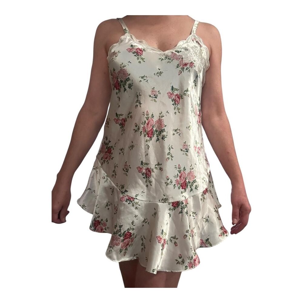 Vintage Victoria's Secret Floral Nightgown Chemise Size Medium M